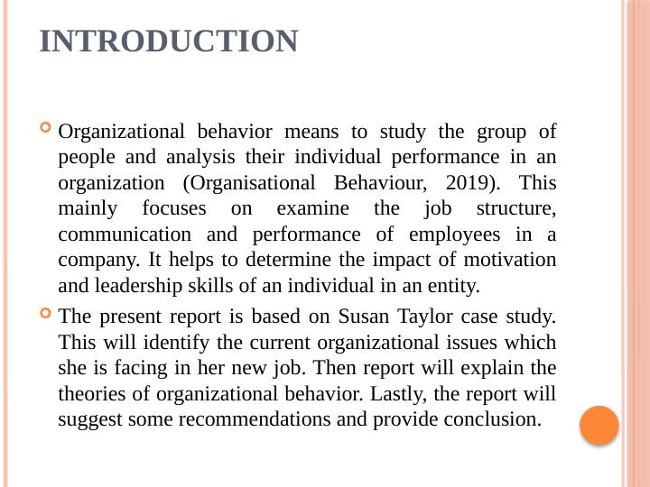 case study in organizational behaviour