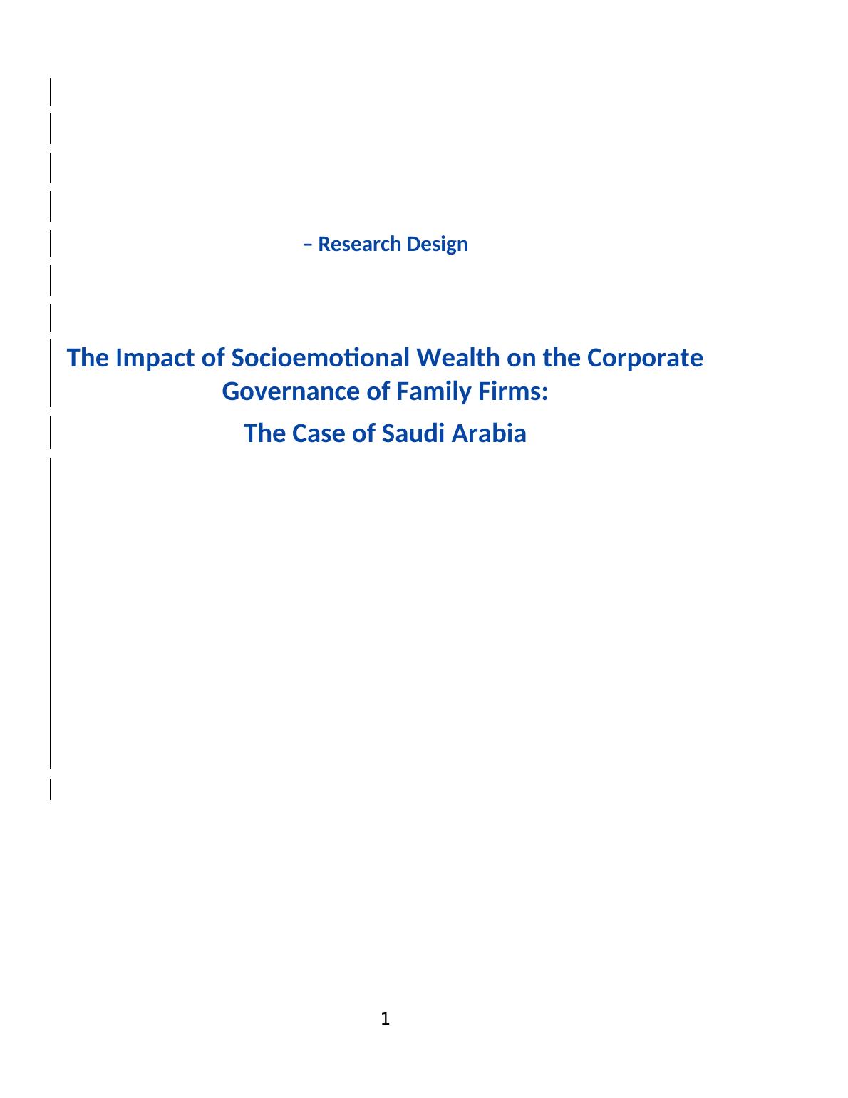 The Impact of Socioemotional Wealth on the Corporate Governance of Family Firms: The Case of Saudi Arabia_1