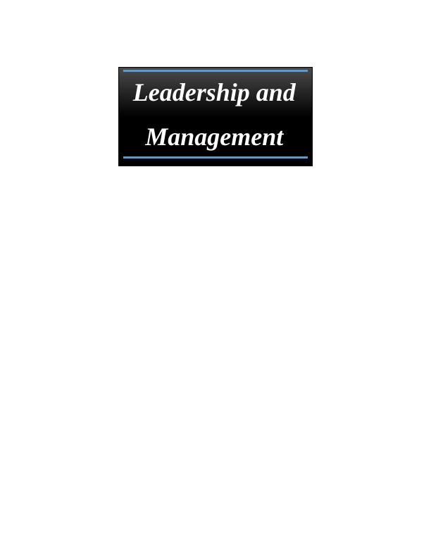 Leadership and Management in NHS | Report_1