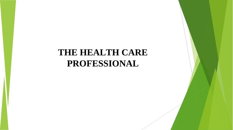 The Health Care Professional_1