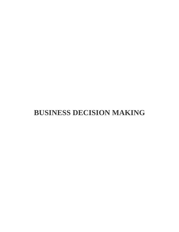 Business Decision Making Methodology: PDF_1