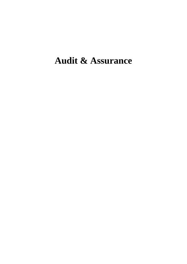 Audit & Assurance: Limitations, Internal Controls, and Ethical Threats_1
