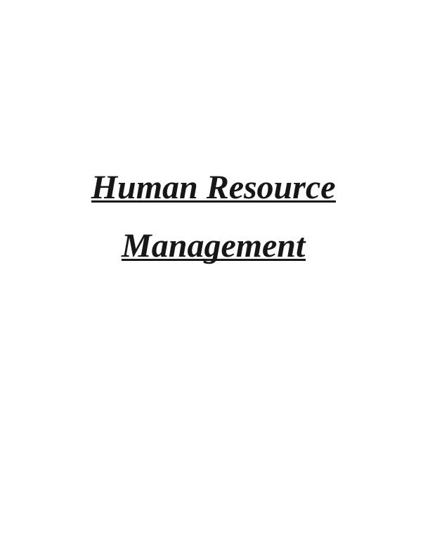 Human Resource Management Assignment : ASDA_1