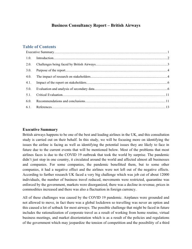 Business Consultancy Report – British Airways PDF_1