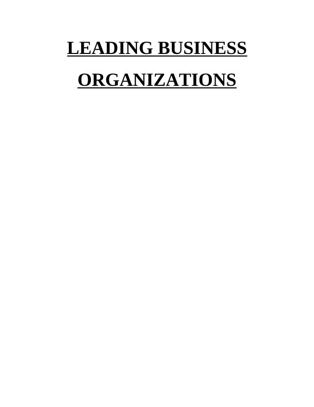 Leading Business Organizations_1