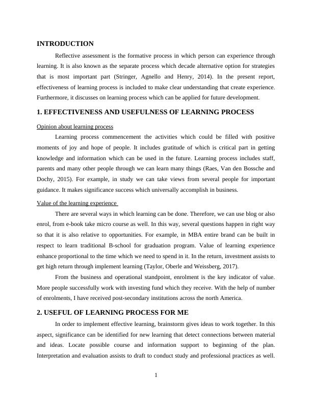 Report on Effectiveness of Learning Process_3