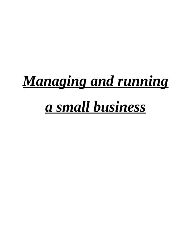 Managing and running a small business_1