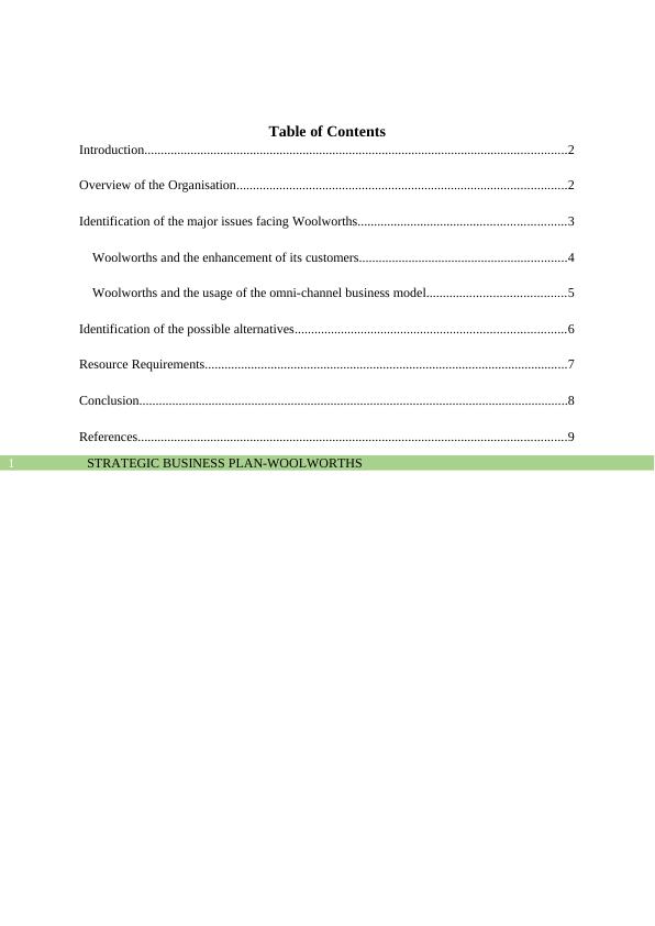 woolworths business plan pdf