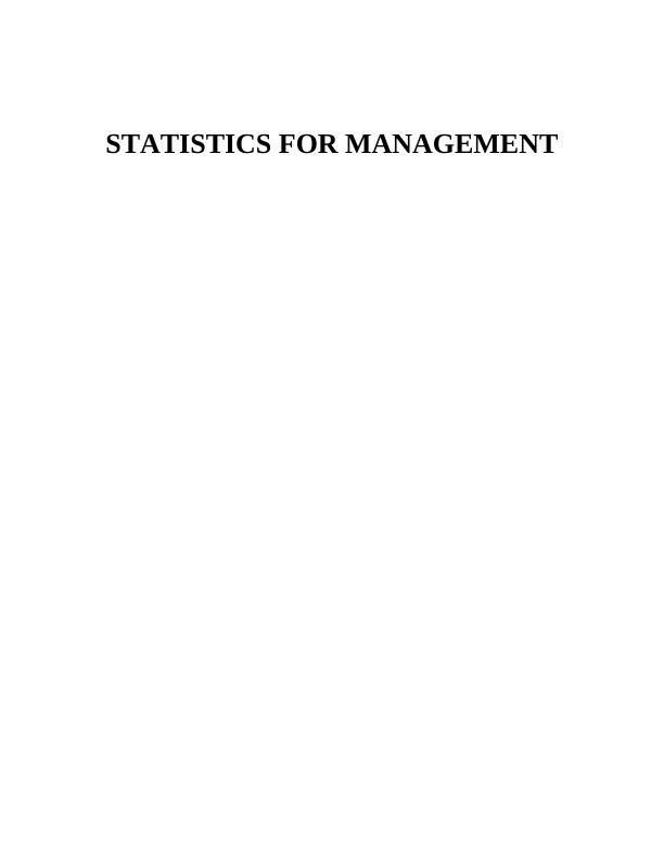 TASK STATISTICS FOR MANAGEMENT TABLE OF CONTENTS INTRODUCTION_1
