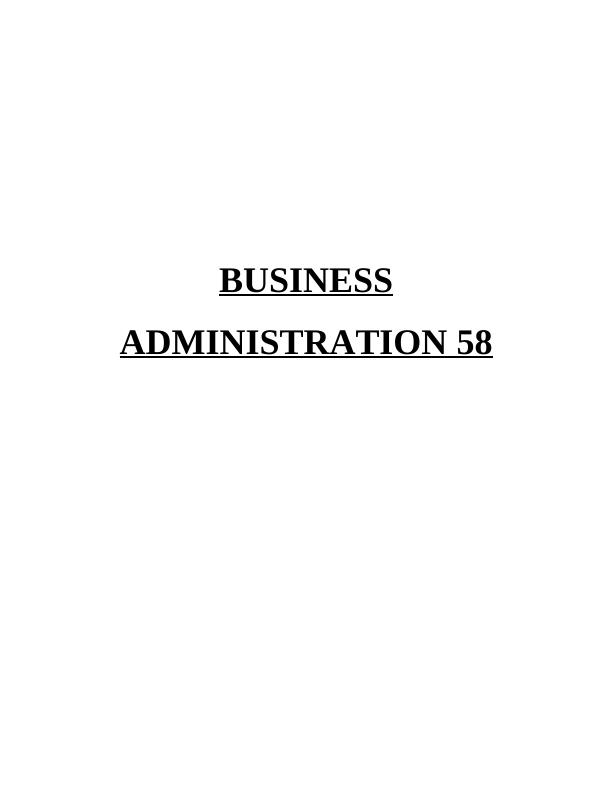 Business Administration Assignment - Aldi company_1