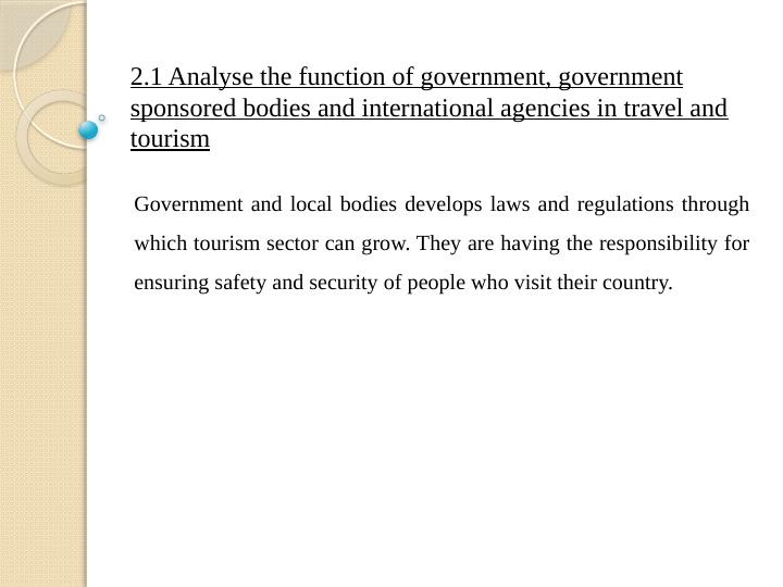 Analyzing the Role of Government and International Agencies in Travel and Tourism_2