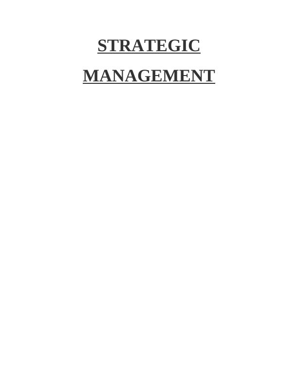 Strategic management analysis - Tesco Plc_1