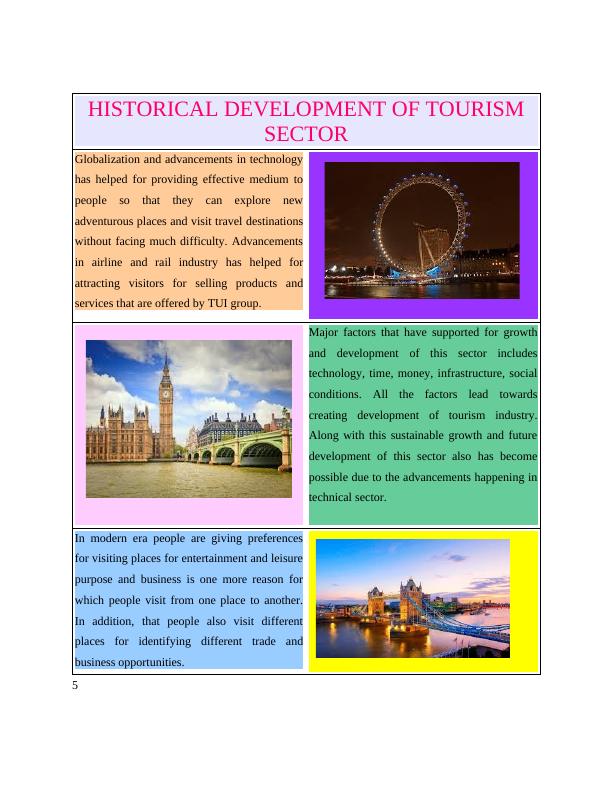 Historical Developments In The Travel And Tourism Sector|Report On TUI_5