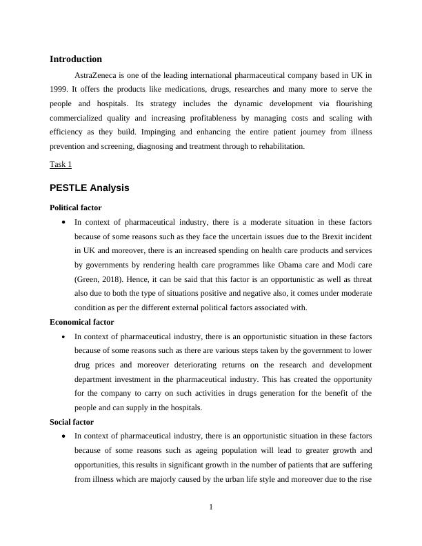 AstraZeneca Report