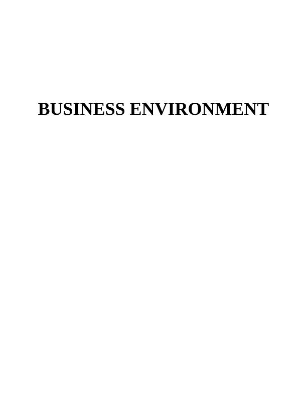 Business Environment of H&M : Report_1