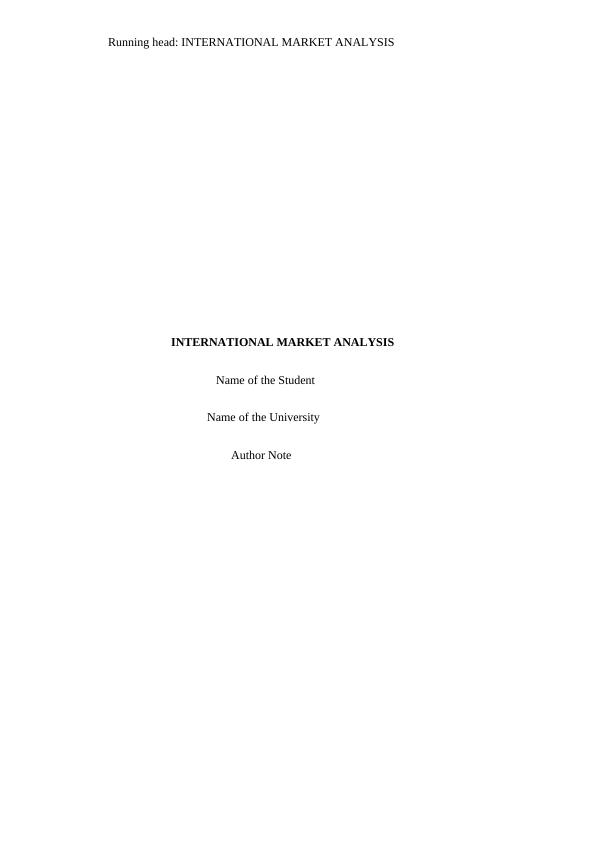 International Market Analysis_1