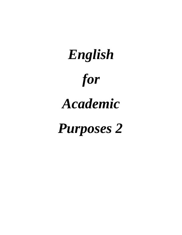 English for Academic Purposes - Doc_1