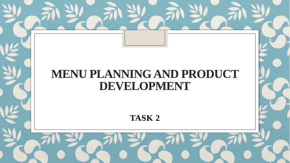 Menu Planning and Product Development_1