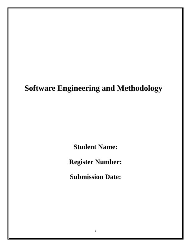 Software Engineering and Methodology_1
