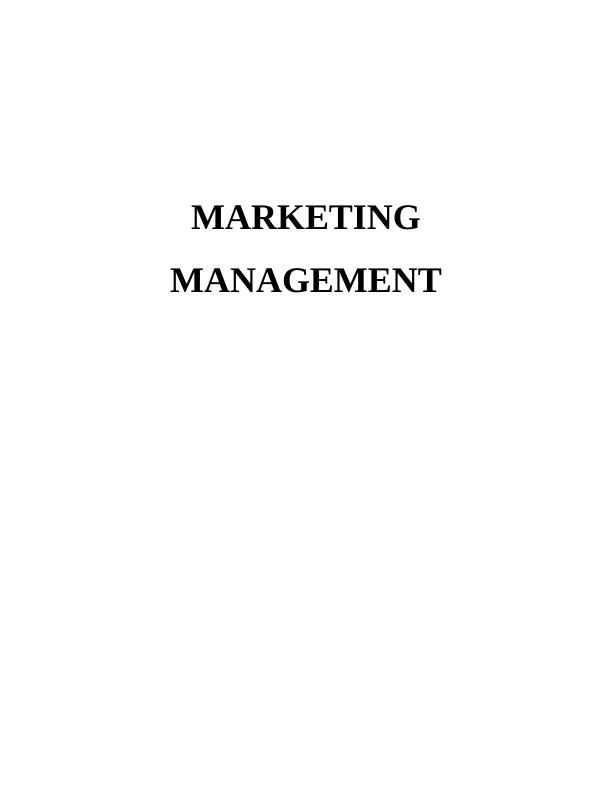 Marketing Management Assignment (Doc)_1