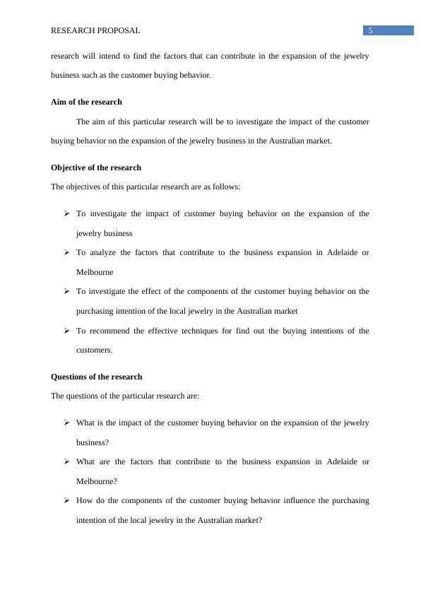 RESEARCH PROPOSAL 1 RESEARCH PROPOSAL Research proposal Name of the Student Name of the University_6