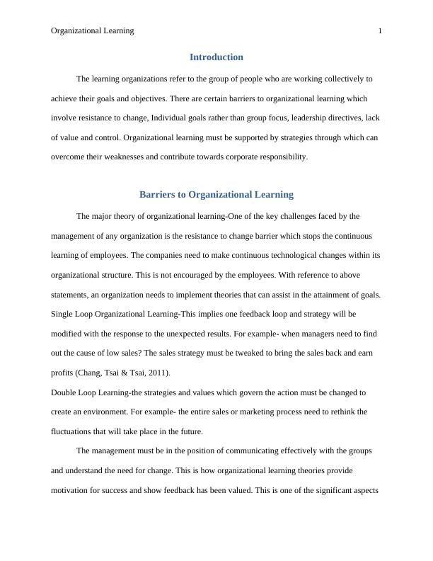 Organizational Learning Assignment 2022_2