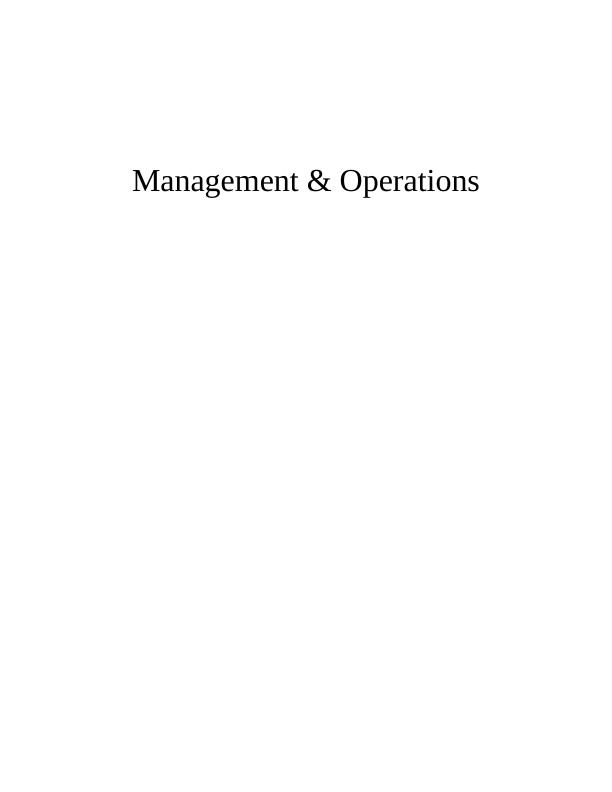 Management & operations Assignment | Toyota_1