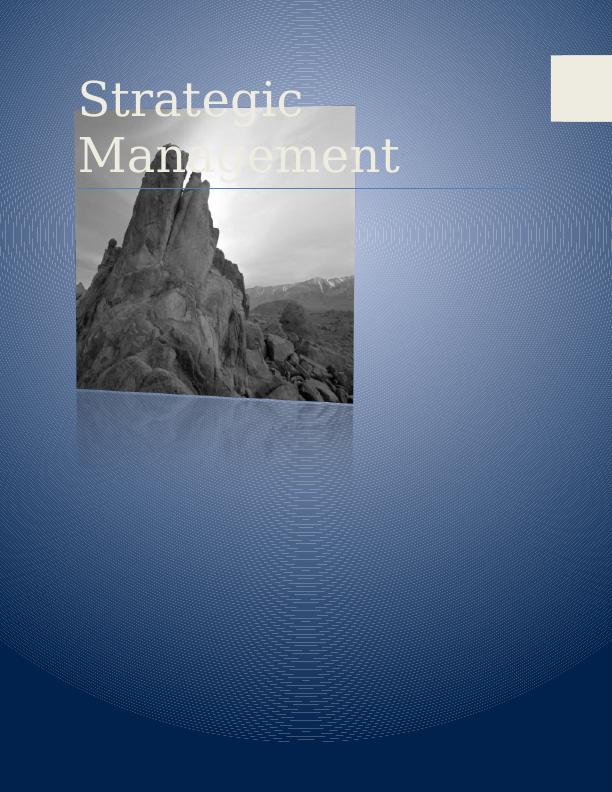 strategic management research paper