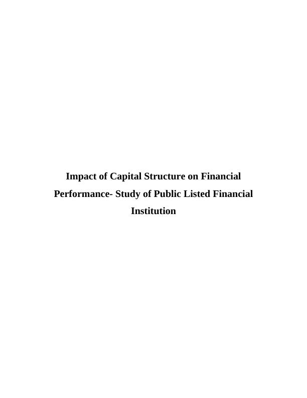 Impact of Capital Structure on Financial Performance_1