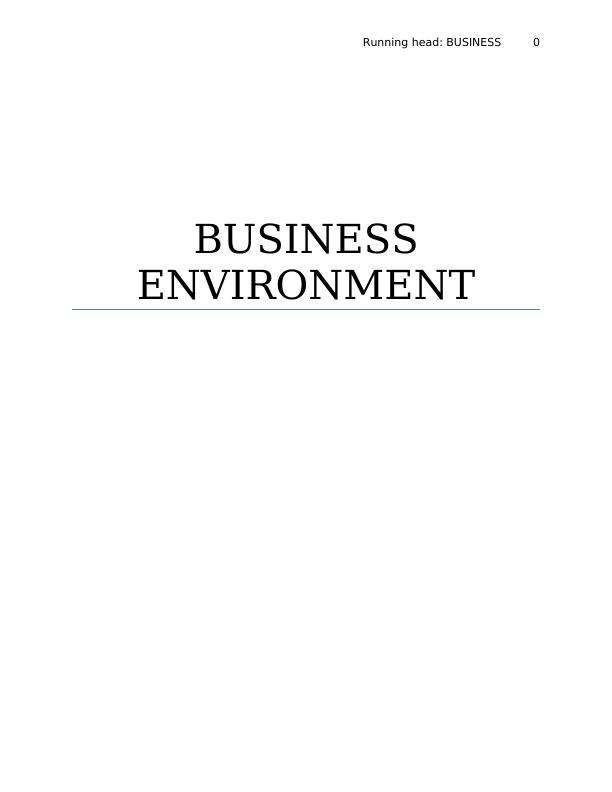 Business Environment Assignment_1
