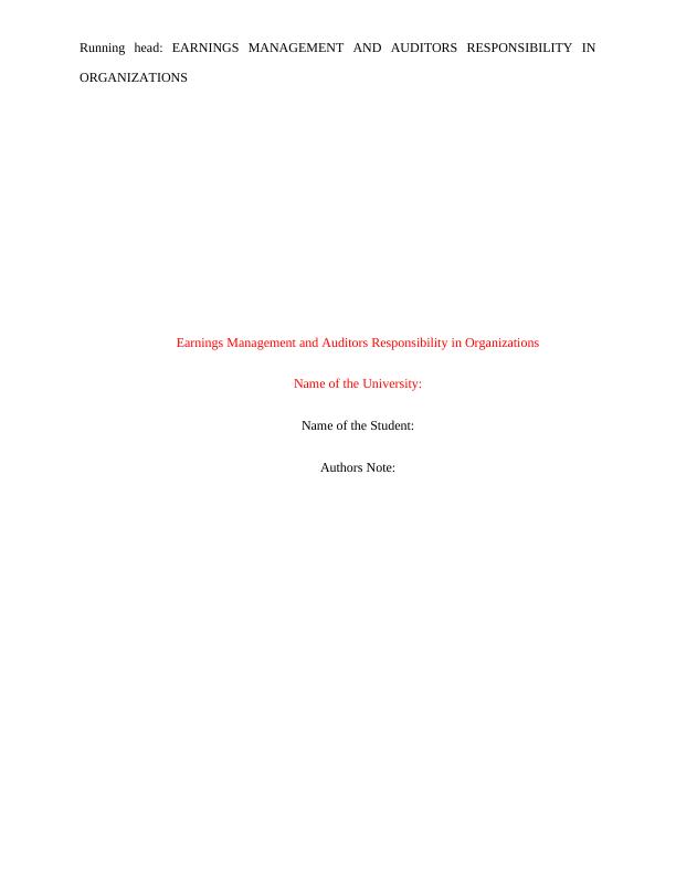 Auditors and earnings management_1