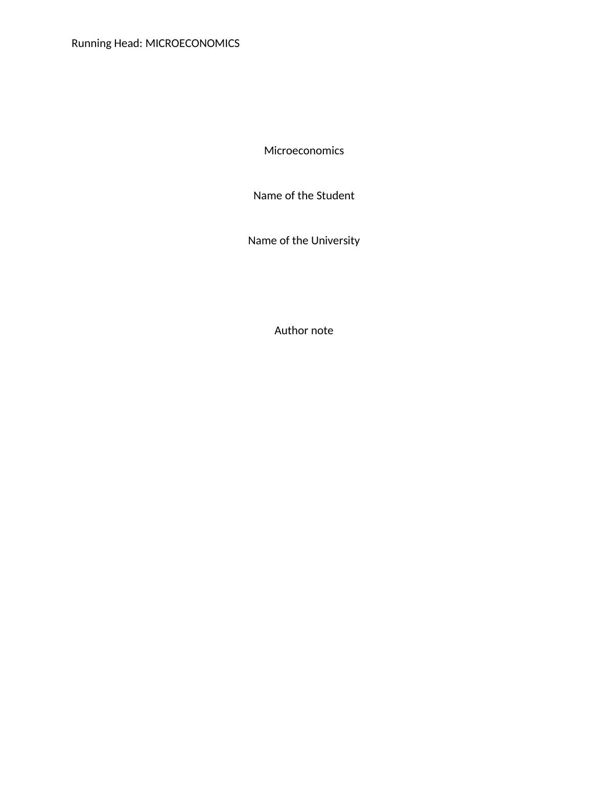 Report on Economic Concept and Theories_1