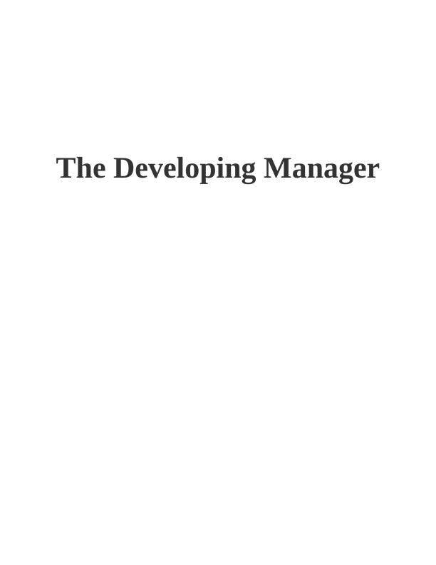 The Developing Manager_1