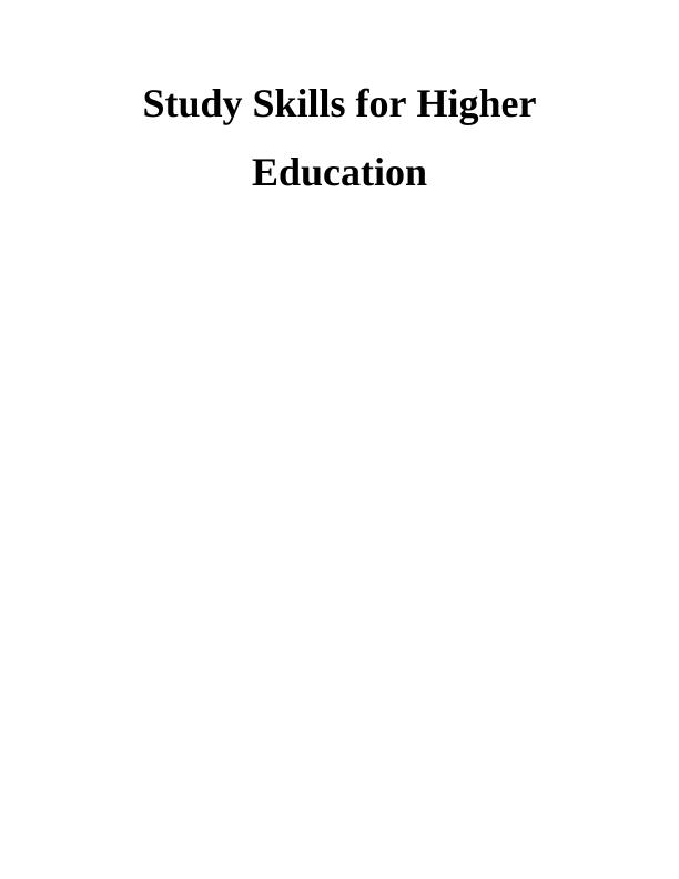 higher education assignment