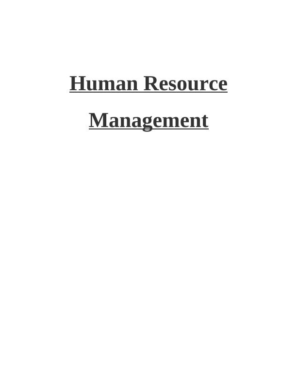 Human Resource Management Effectiveness in Business and Individuals_1