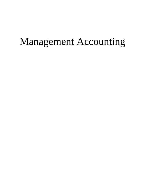 Report on Nisa Retail Store- Management Accounting_1