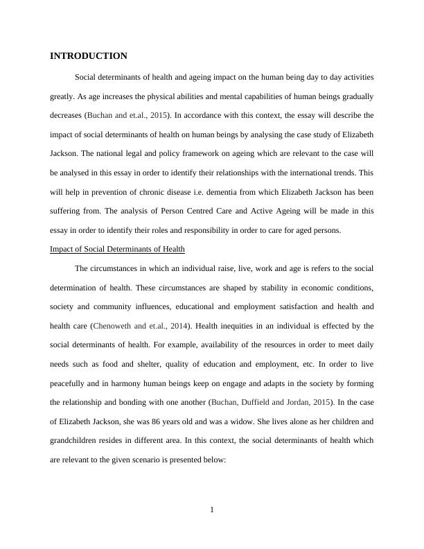 Essay on Impact of Social Determinants of Health : Case Study of Elizabeth Jackson_3