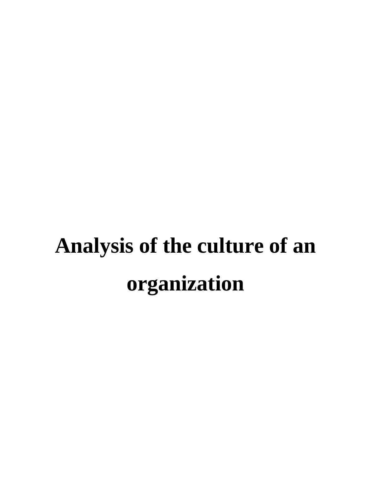 Assignment Organizational Culture_1