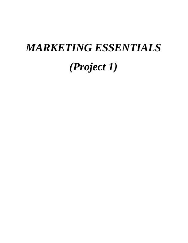(Doc) Marketing Essentials - McDonald's_1