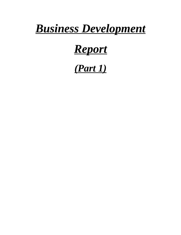 Business Development Assignment - Thomas Group_1
