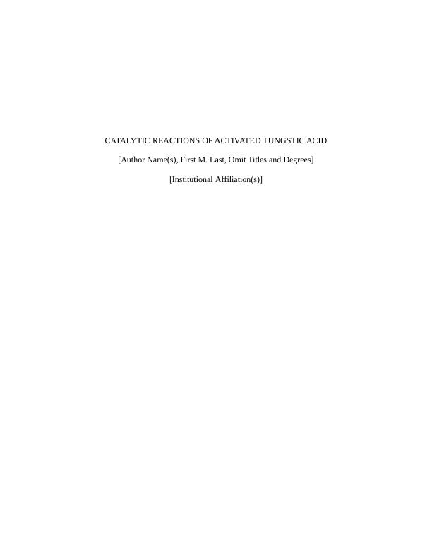Catalytic reactions of Activated Tungstic Acid PDF_1