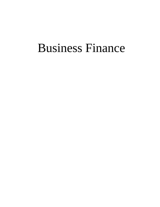 Business Finance Assignment - BHP Billiton Company_1