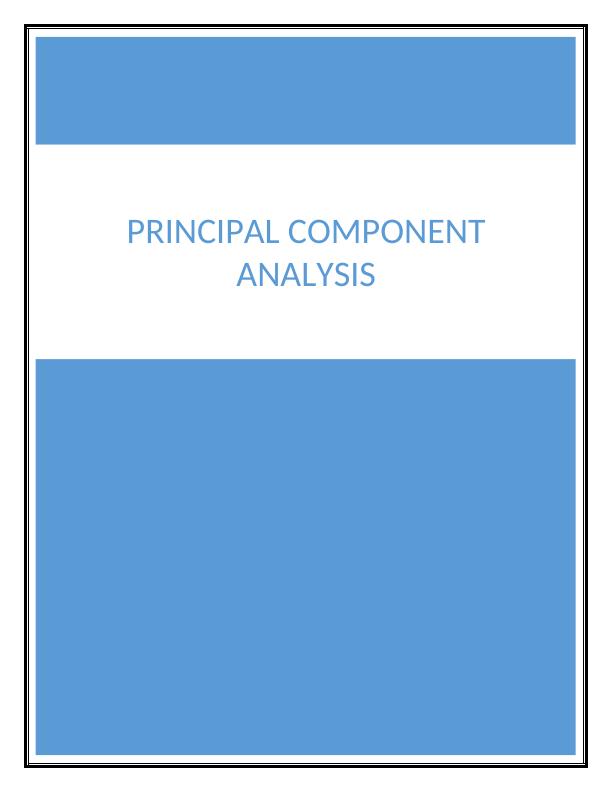 Principal Component Analysis (PCA) - Assignment_1