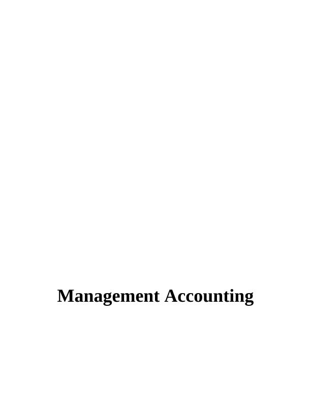 Management Accounting Report - doc_1
