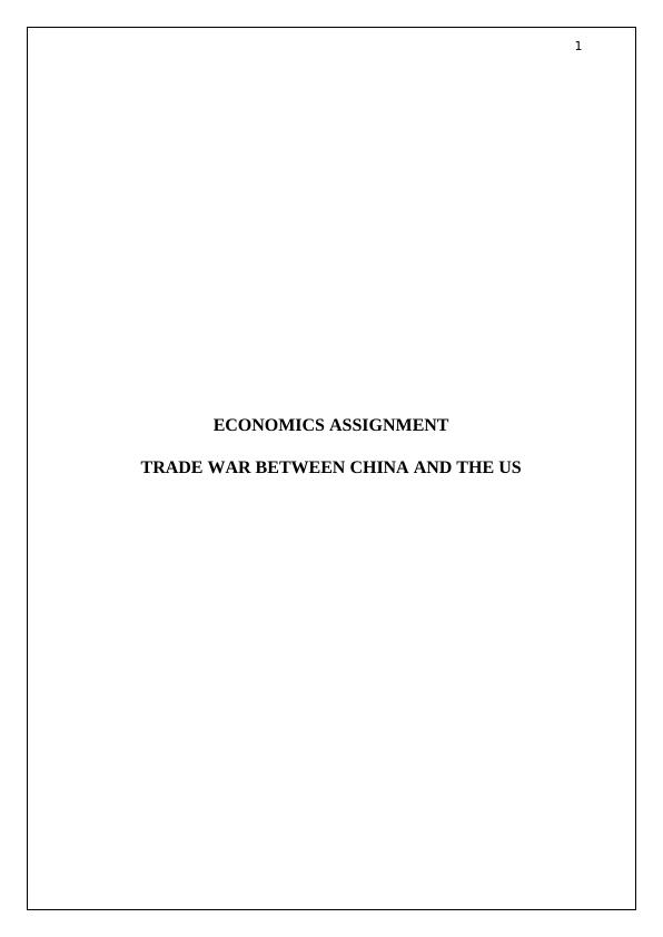 Trade War between China and the US_1