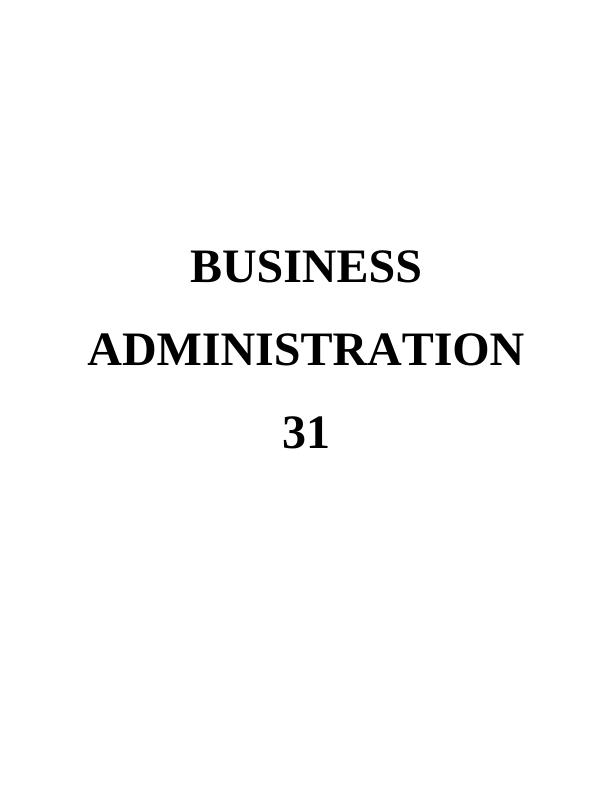 Business Administration - Assignment PDF_1