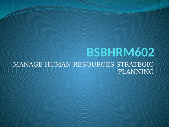 Key Points of Strategic Plan for HR Management_1