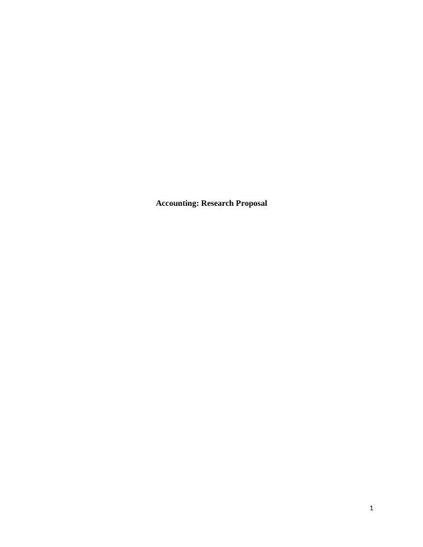 sample accounting research proposal pdf