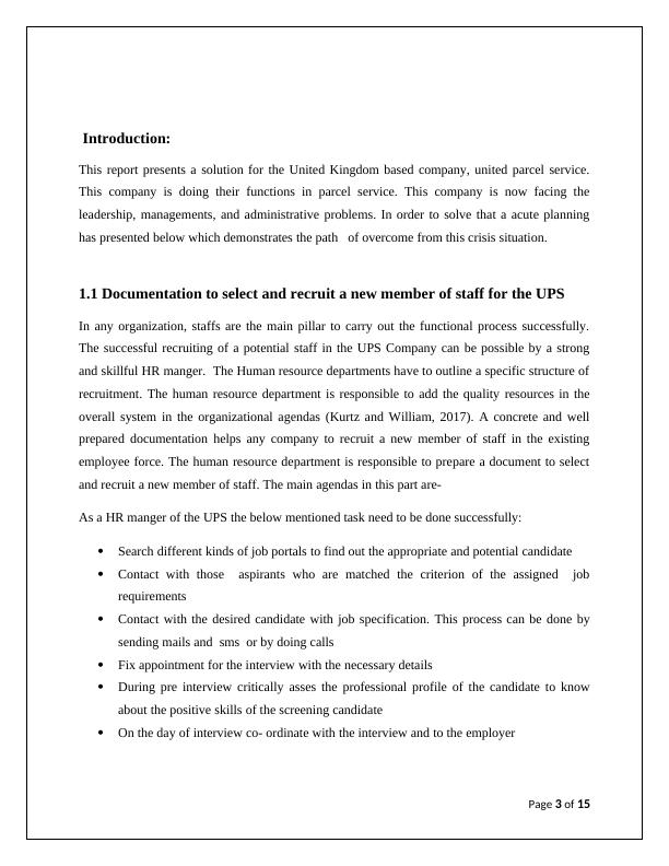 Report on Human Resource Department - United Parcel Service_3