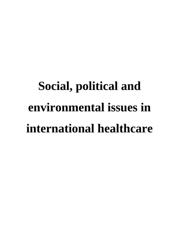 Social, Political and Environmental Issues in International Healthcare_1